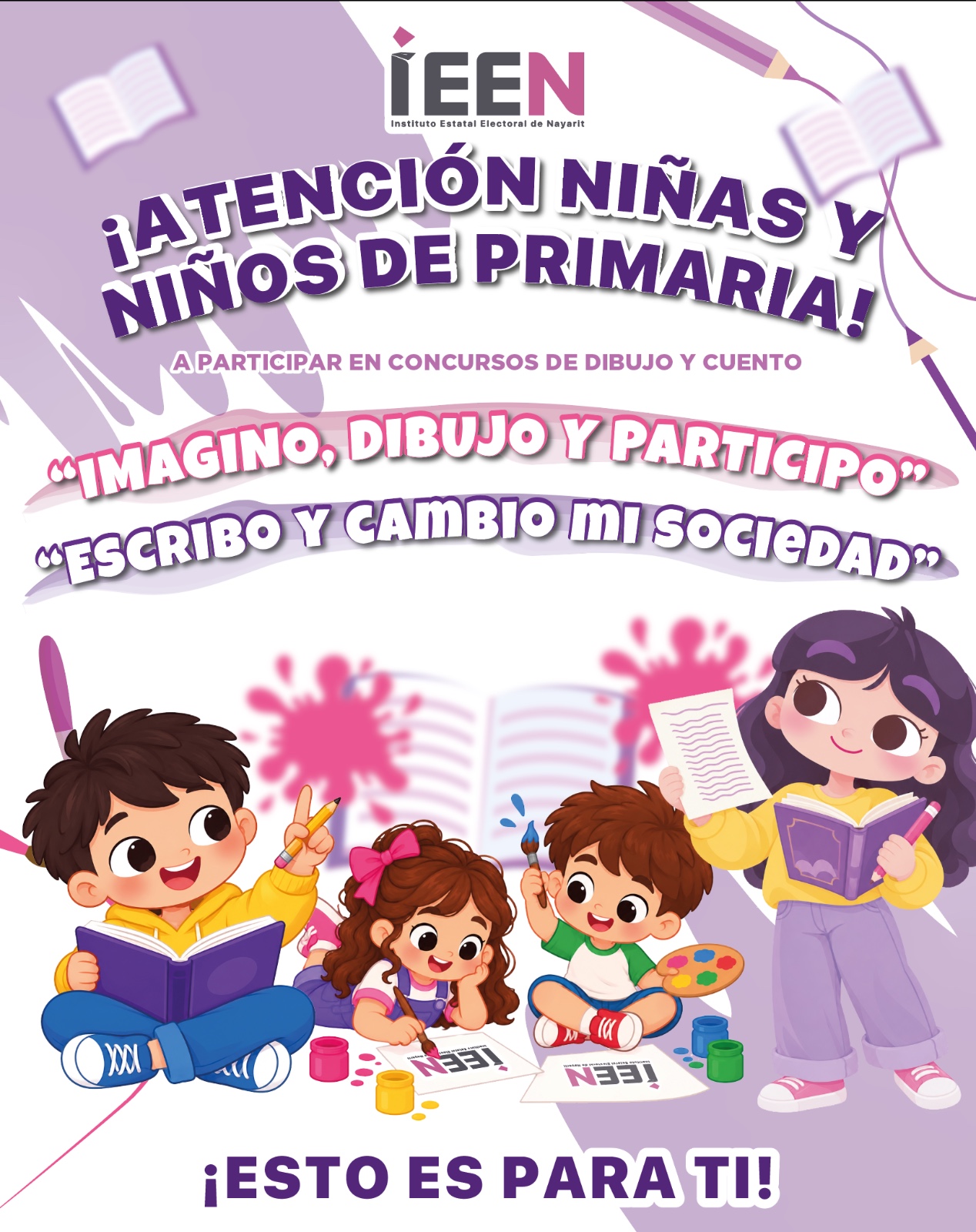 CONVOCA IEEN A NIÑAS Y NIÑOS DE PRIMARIA A PARTICIPAR EN CONCURSOS DE DIBUJO Y CUENTO
